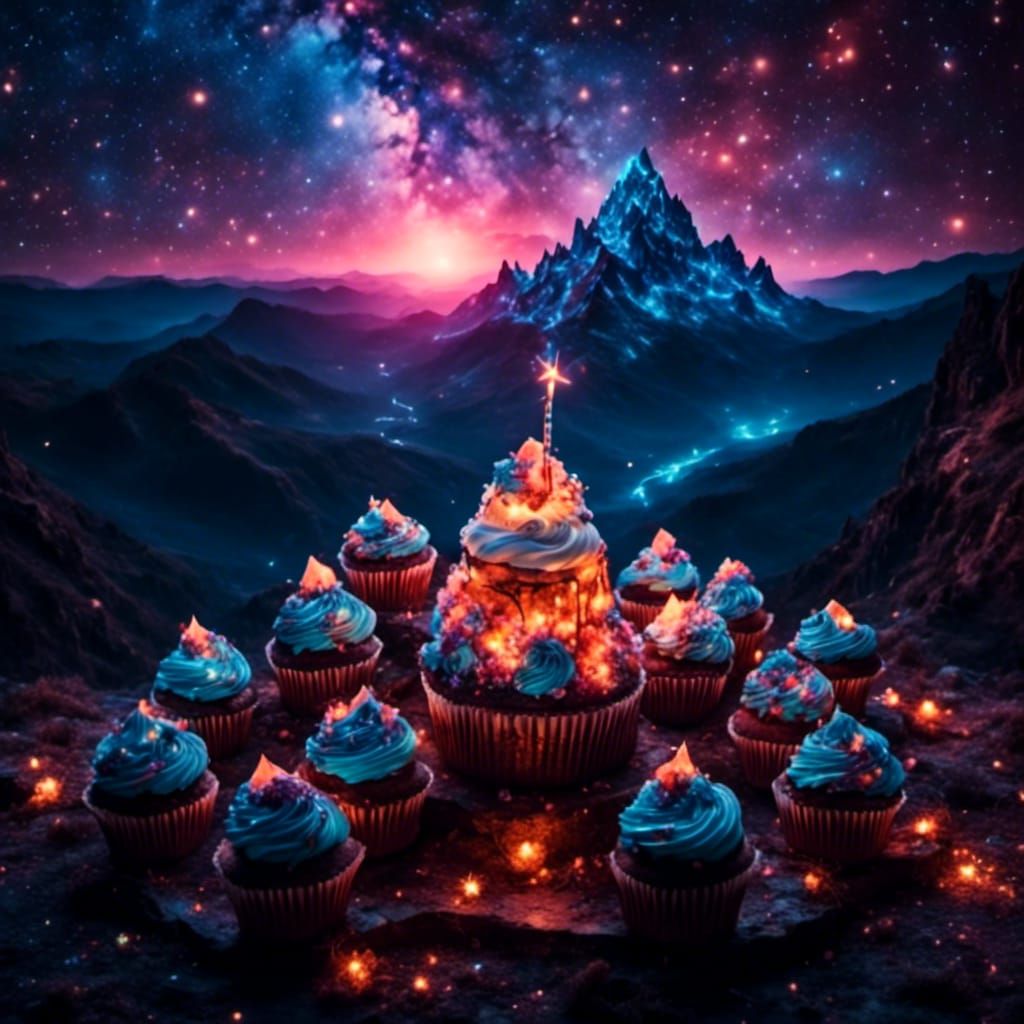 Sparkly Cupcakes with Night Lights