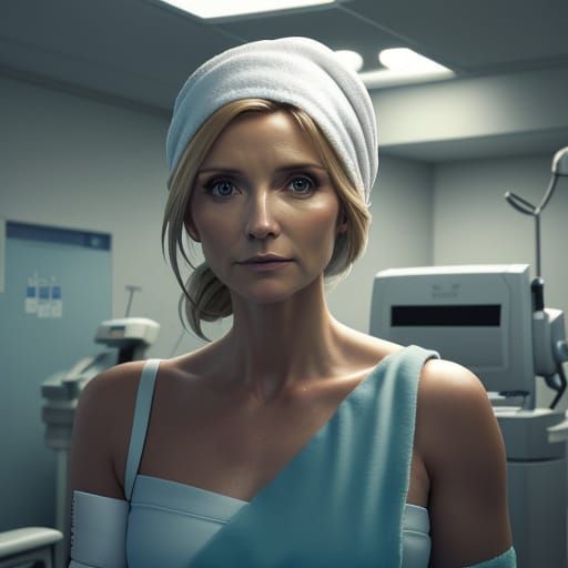 Hospital Operating Room Scene in Detailed Digital Art