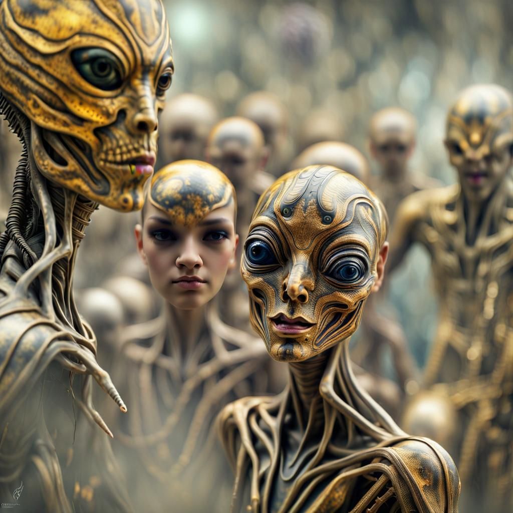 Photorealistic Aliens in Exotic Fashion: Hyperreal Photograp...
