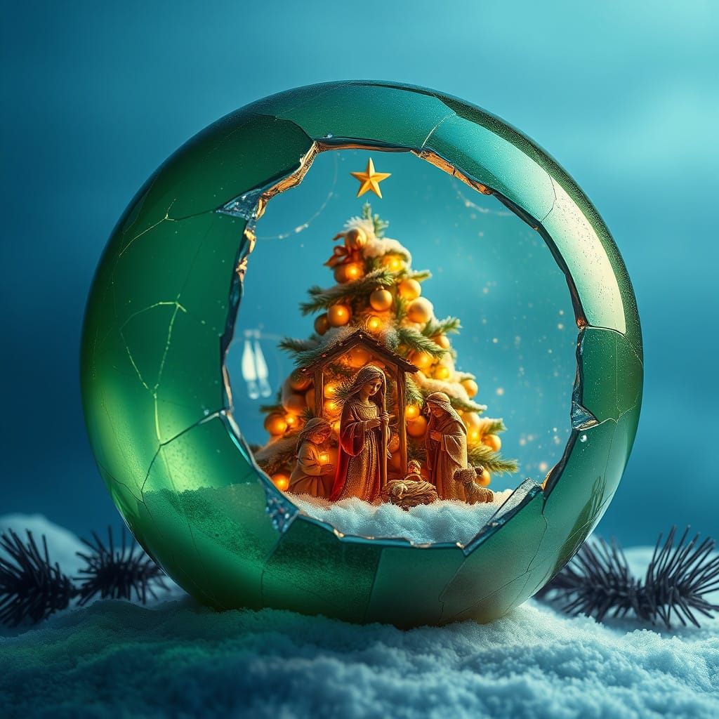 Surreal Hyperrealistic Christmas Scene Reveals Nativity Scen...