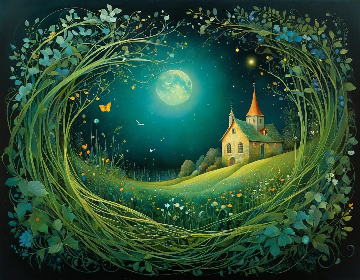 Intricate Home Interior in Expressionist Style