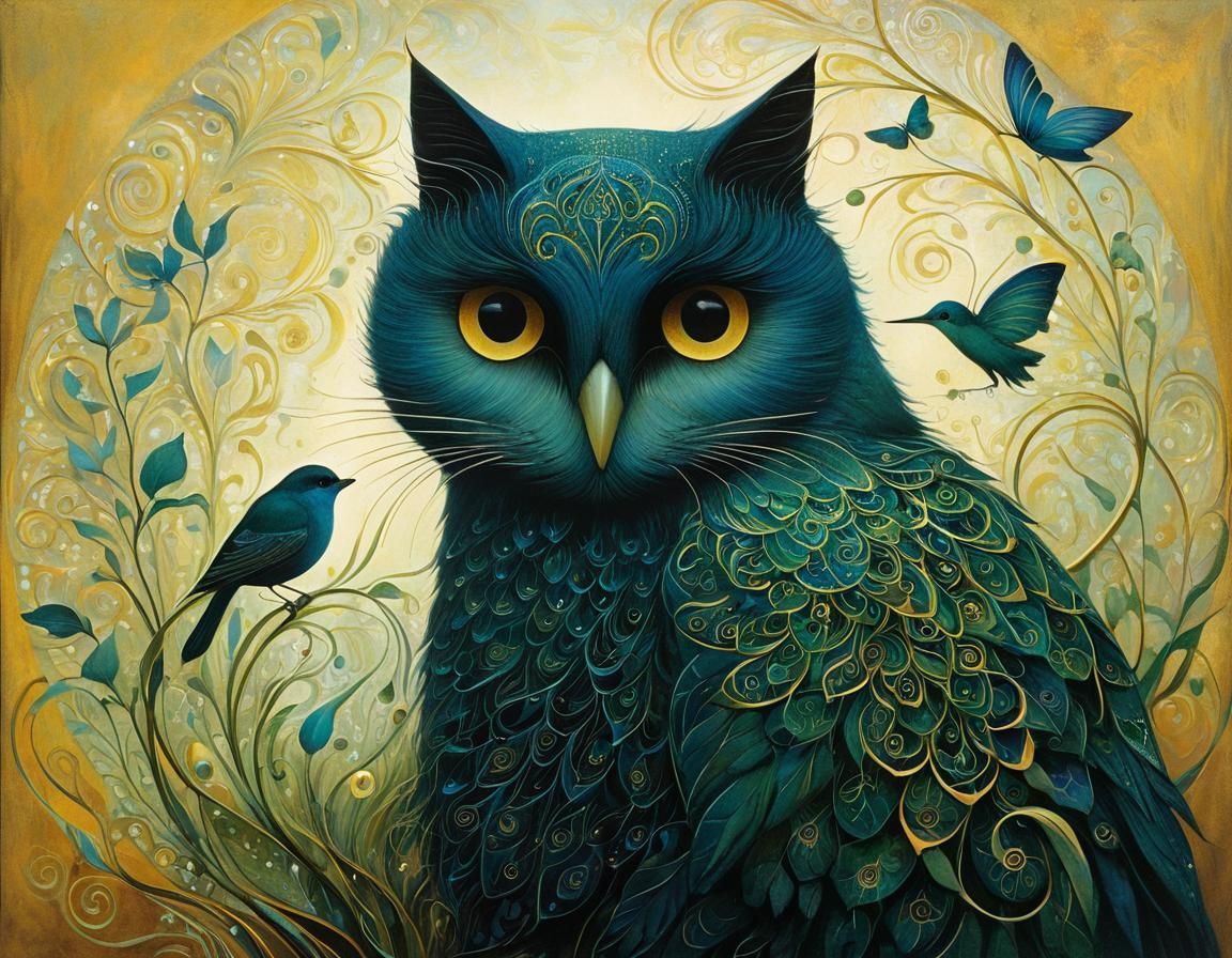 Intricately Detailed Home in Whimsical Artistic Style