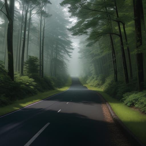 Serene Summer Landscape in Hyperrealistic Digital Art