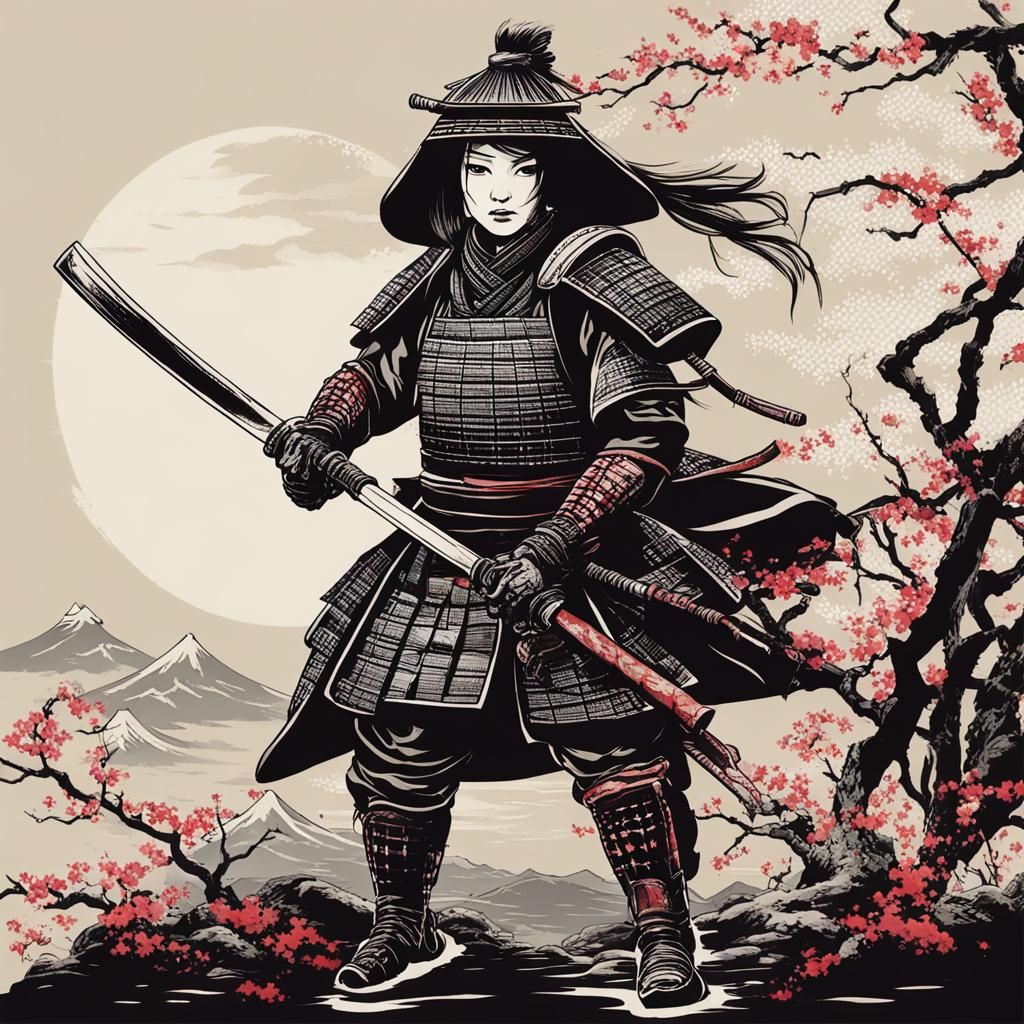 Japanese Female Samurai Ninja Warrior