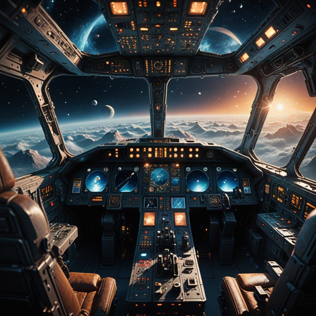 Dreamy Space Odyssey in Ethereal Fantasy Style