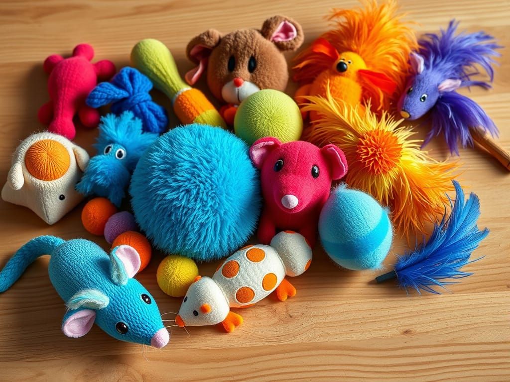 Vibrant Pet Toys in Realistic Splendor