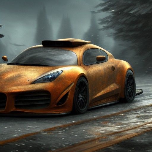 Detailed Car Matte Painting in Deep Color