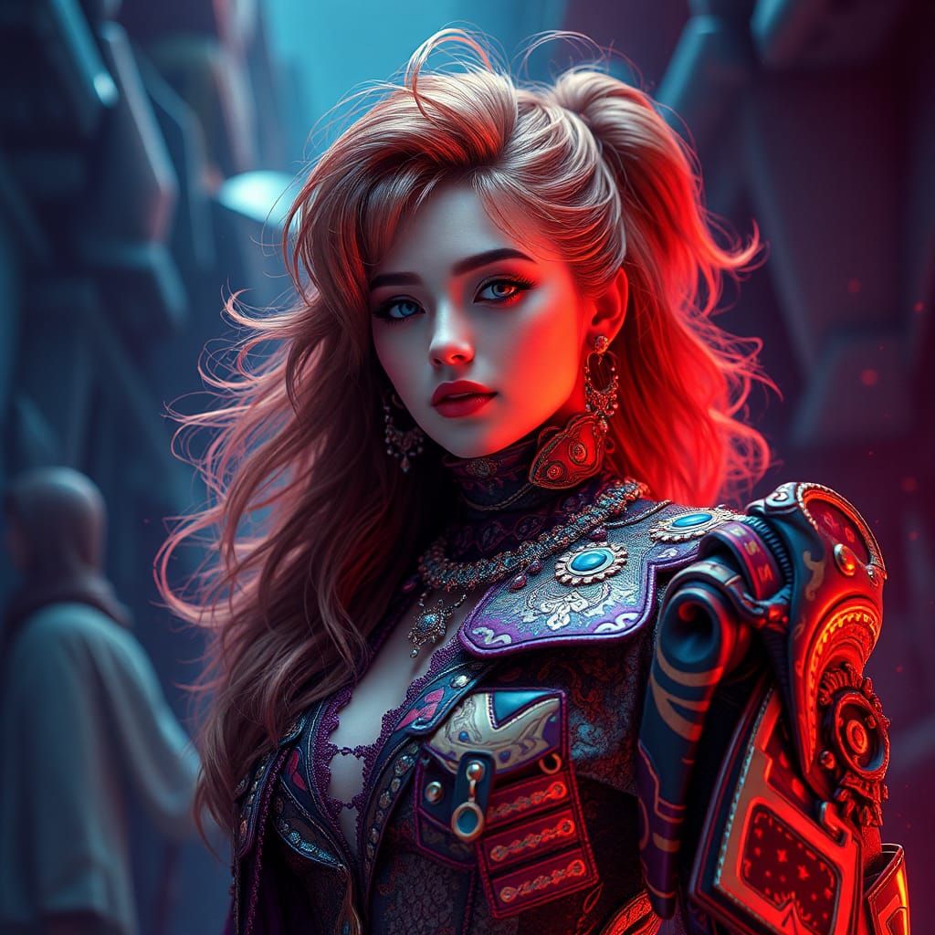 80s Fashion with Selective Color, Matte Painting