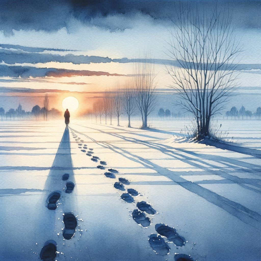 Winter Solitude: Loss and Acceptance at Dusk