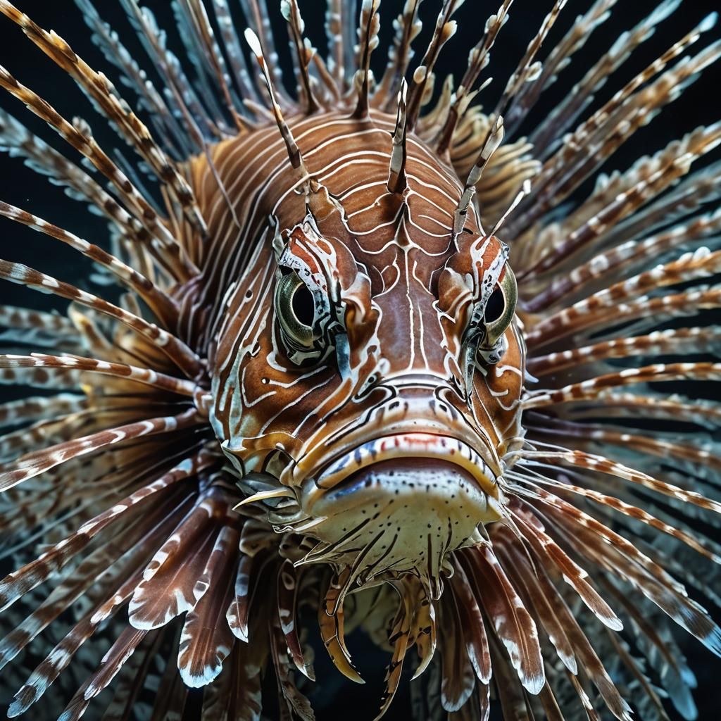 Hyperrealistic Lion Fish in High Definition