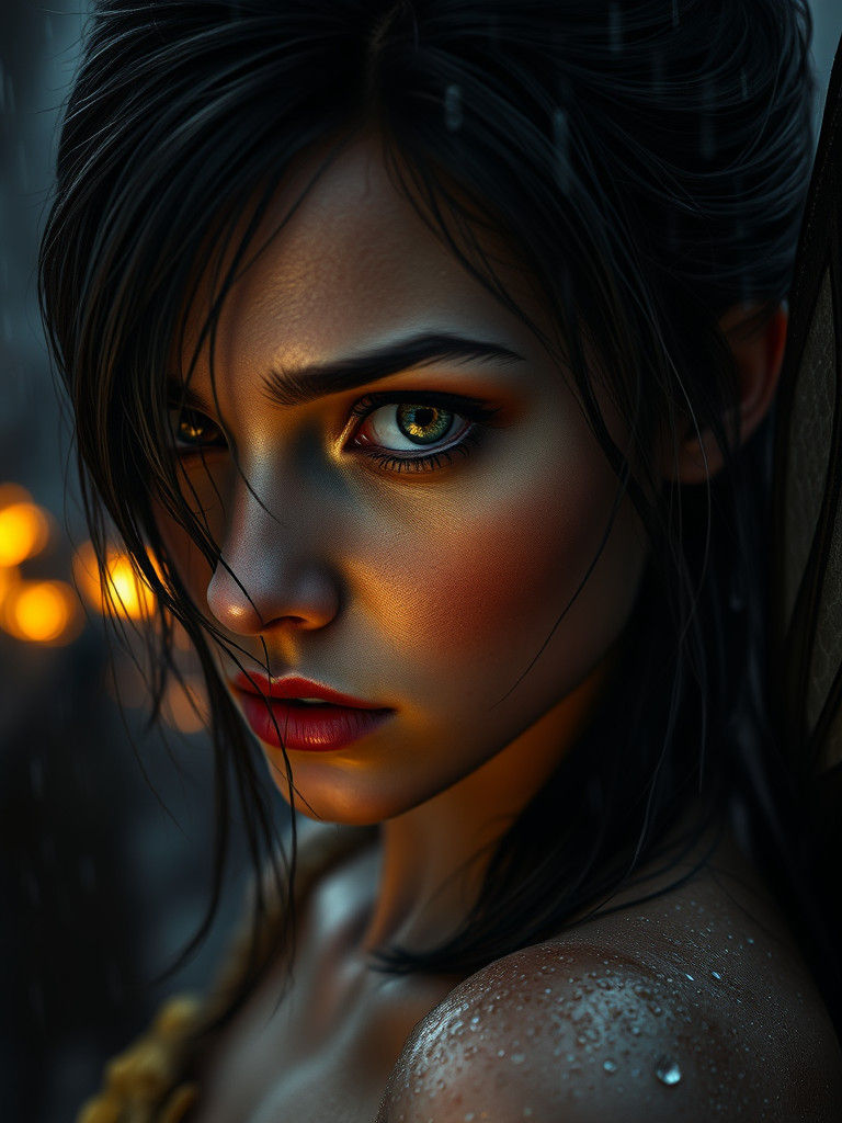 Fairy Portrait: Dark Fantasy Resilience in Art Nouveau Style