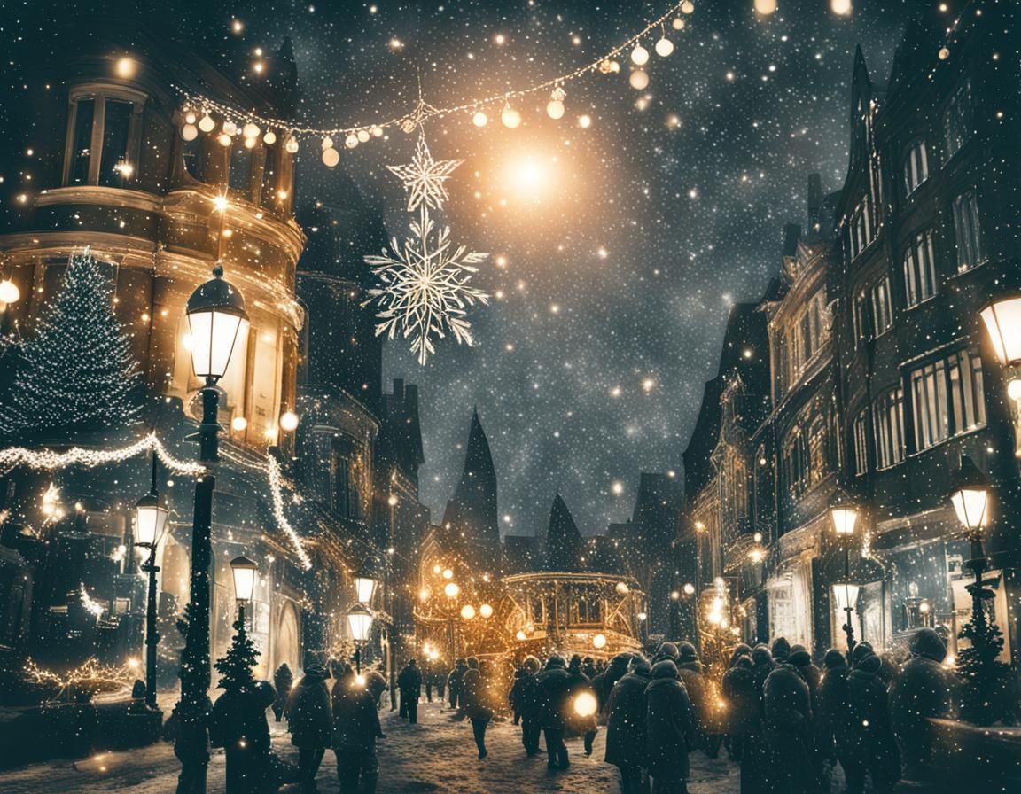 Festive Christmas Holiday Scene