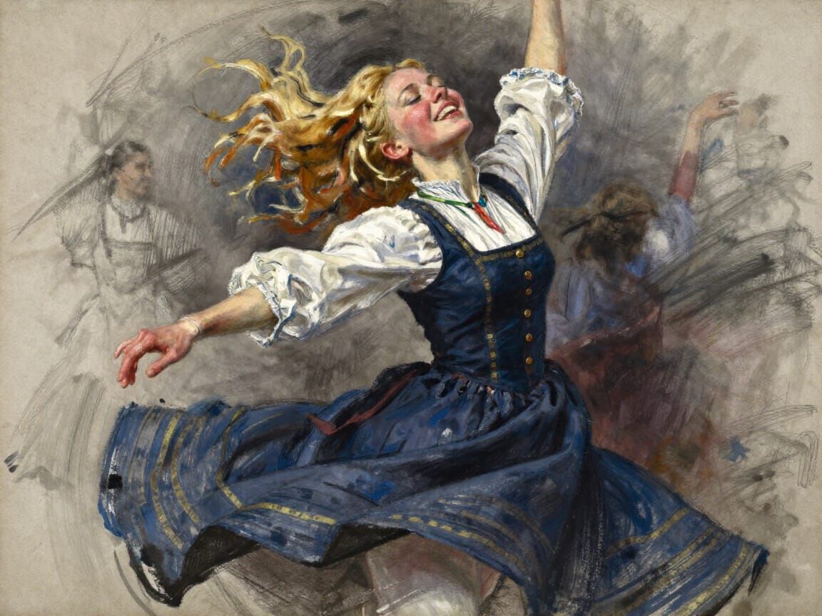 Ecstatic Irish Dancer in Motion