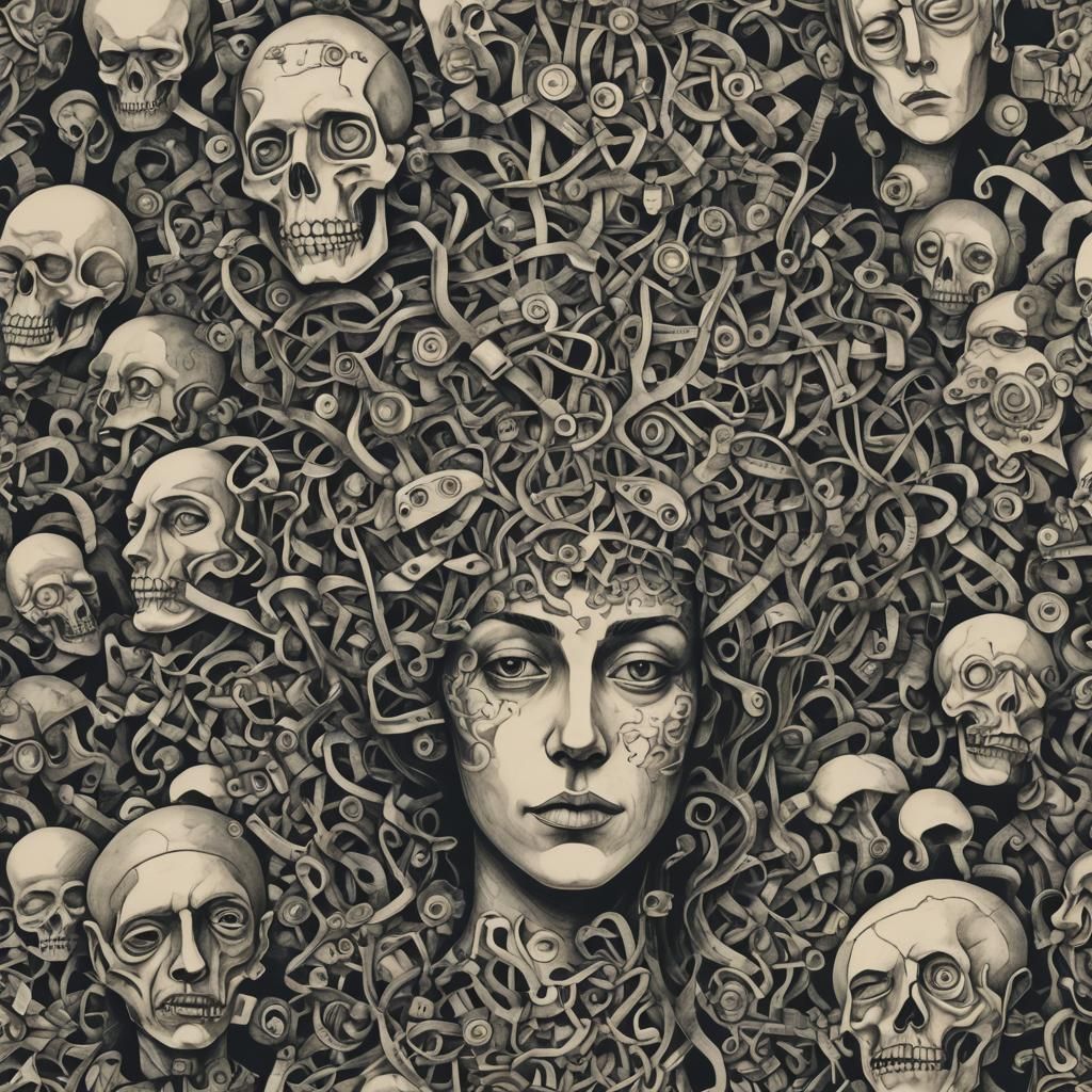 Abstract Mental Landscape: Living in My Head