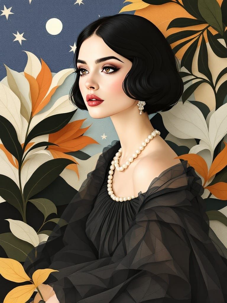 Midnight Dreams in Cut-Paper Style