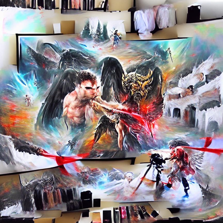 Epic Angel vs Demon Battle Scene
