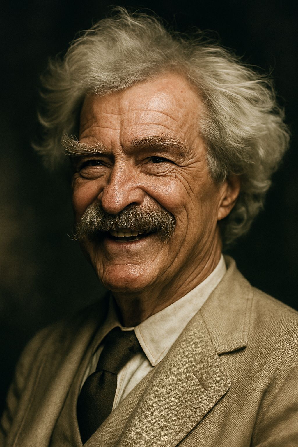 Hyper-Realistic Portrait of Mark Twain