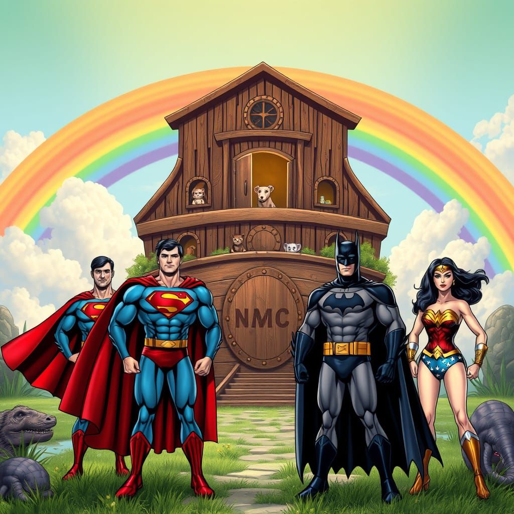 Heroes of Hope: Superman, Batman, and Wonder Woman Stand Bef...