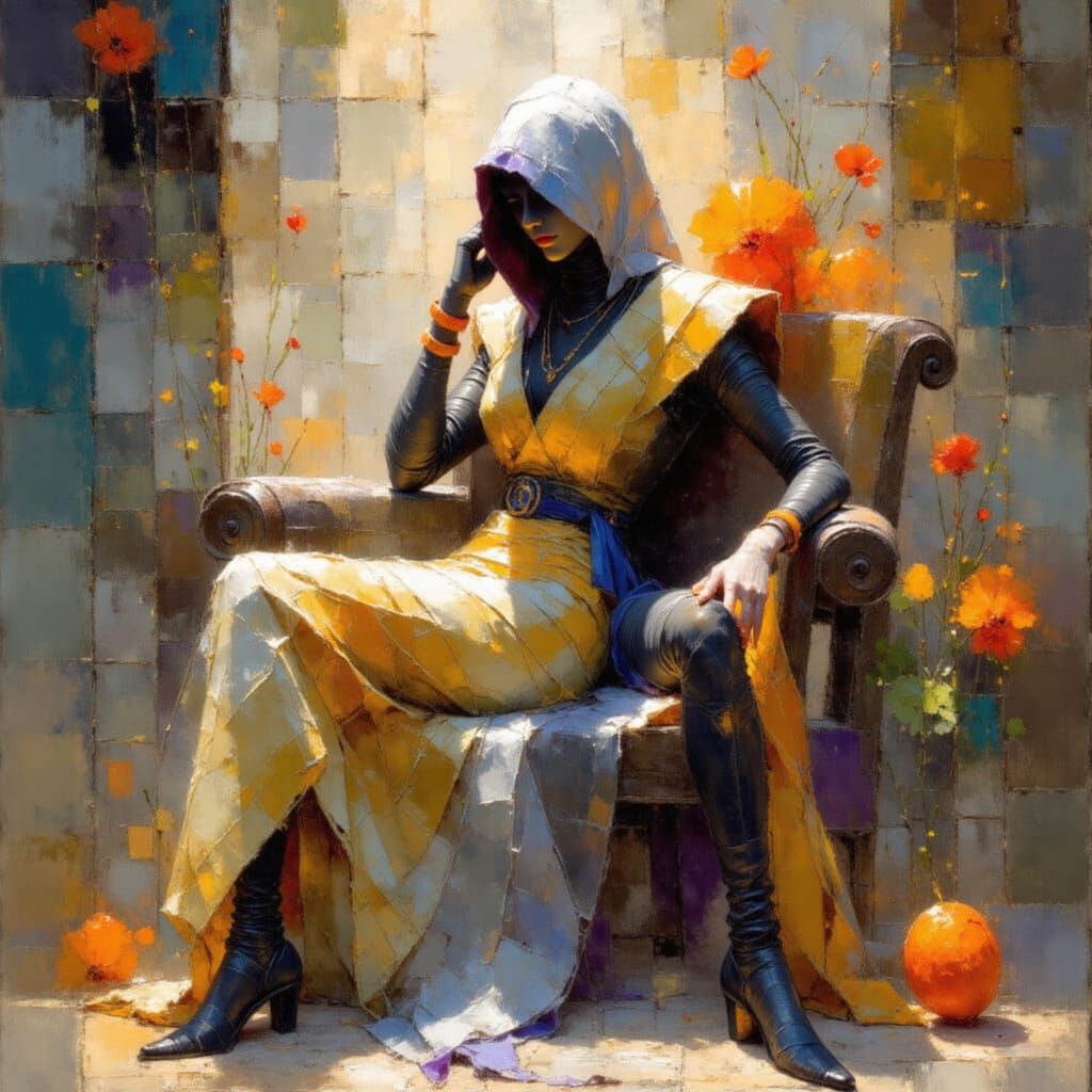 Anime Mecha Robot in Bokeh Style