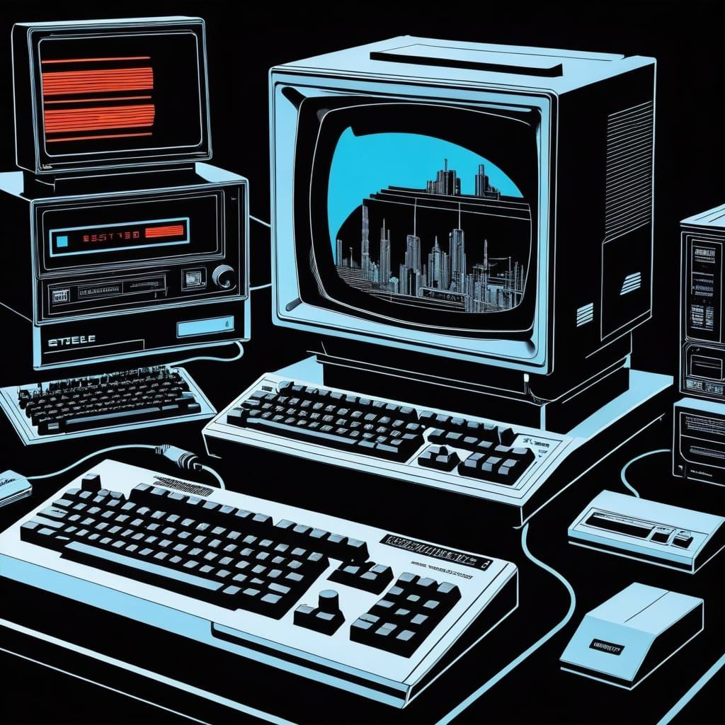 Cyberpunk Illustration: The Terminator Reprograms Himself