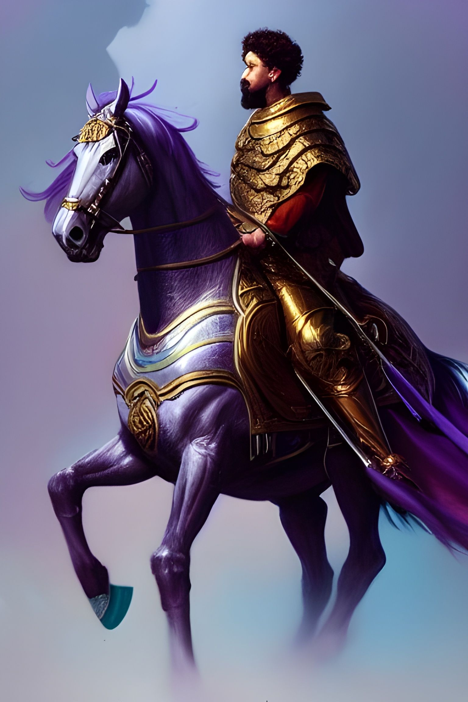 Marcus Aurelius in Violet Armor Concept Art