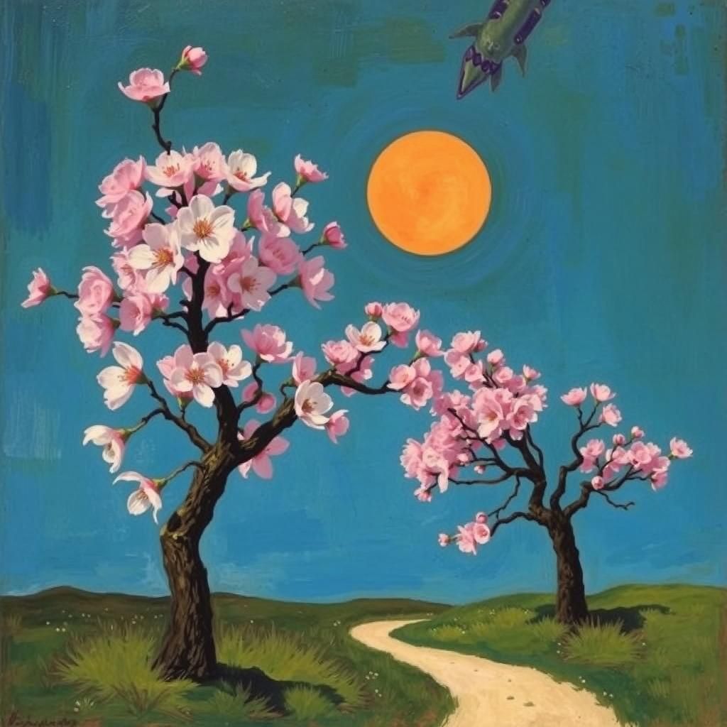 Extraterrestrial Cherry Blossoms: An Abstract Expression