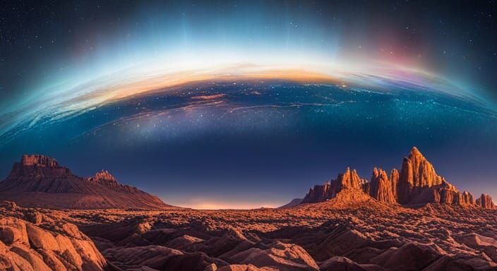 Vibrant Nebula with Twinkling Stars