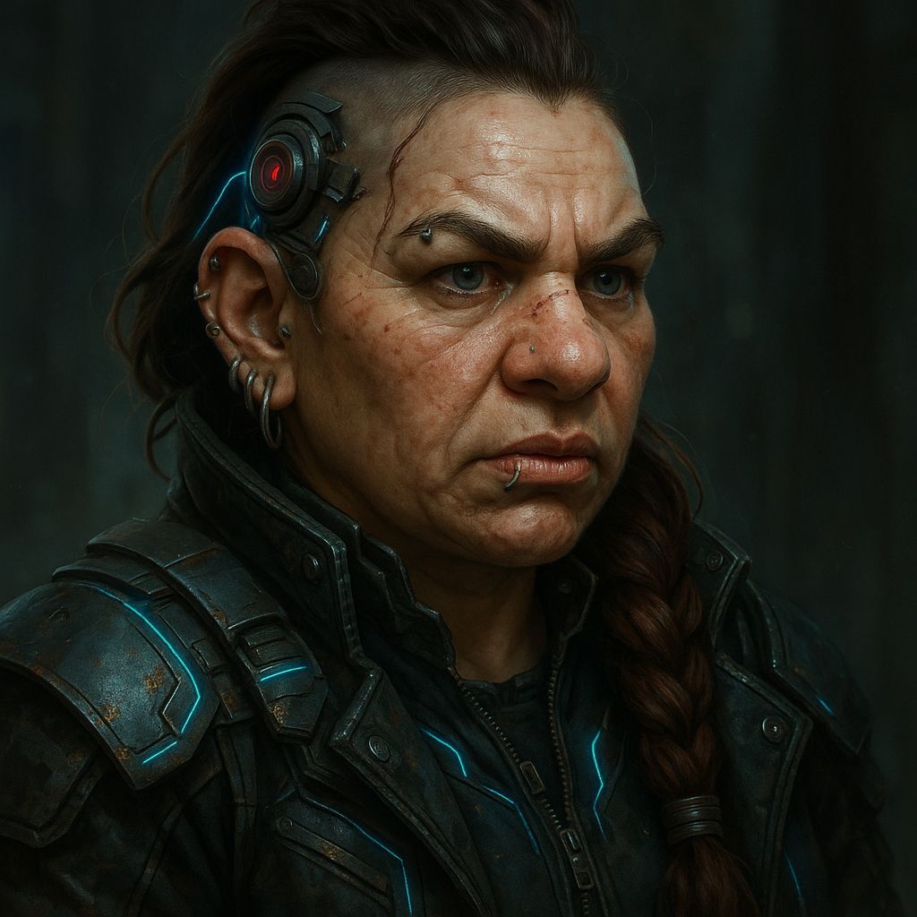 Cyberpunk Dwarf Goddess