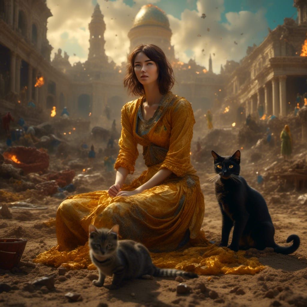 The philosopher is undisturbed while the world burns.