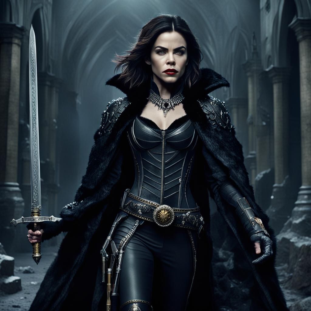 Vampire Hunter in Armor: Digital Matte Painting