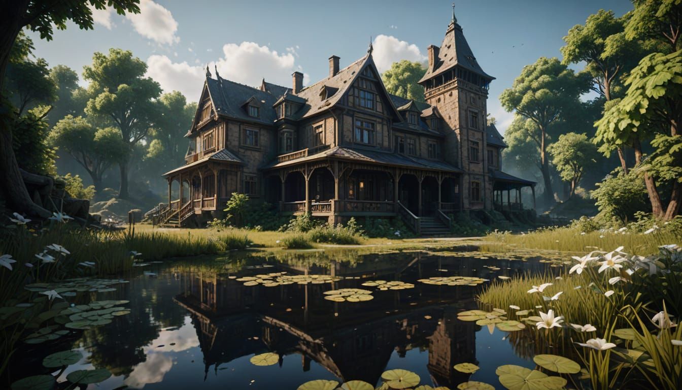 Hyperrealistic Splash Art of Woman on Stone