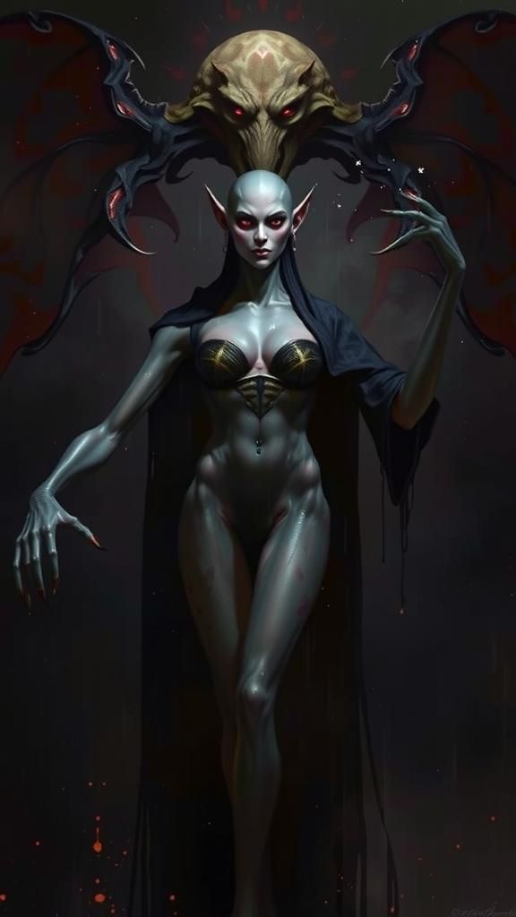 Nosferatu Portrait in Hyperdetailed Concept Art Style