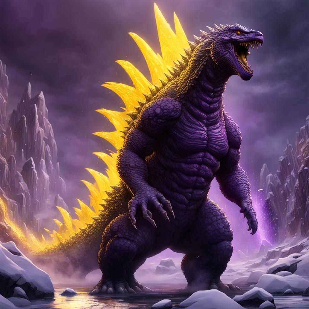 Godzilla Emerges: Dark Fantasy Concept Art