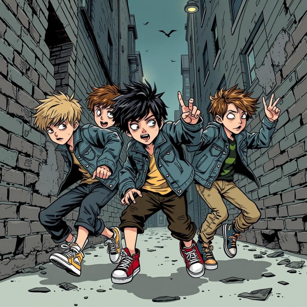 Mischievous Children in Gritty Urban Graphic Novel