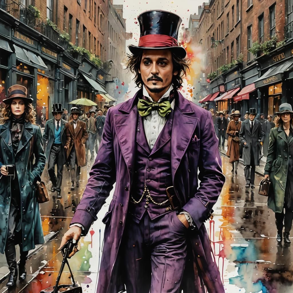 Victorian London's Enigmatic Willy Wonka, Inspired by Carne....