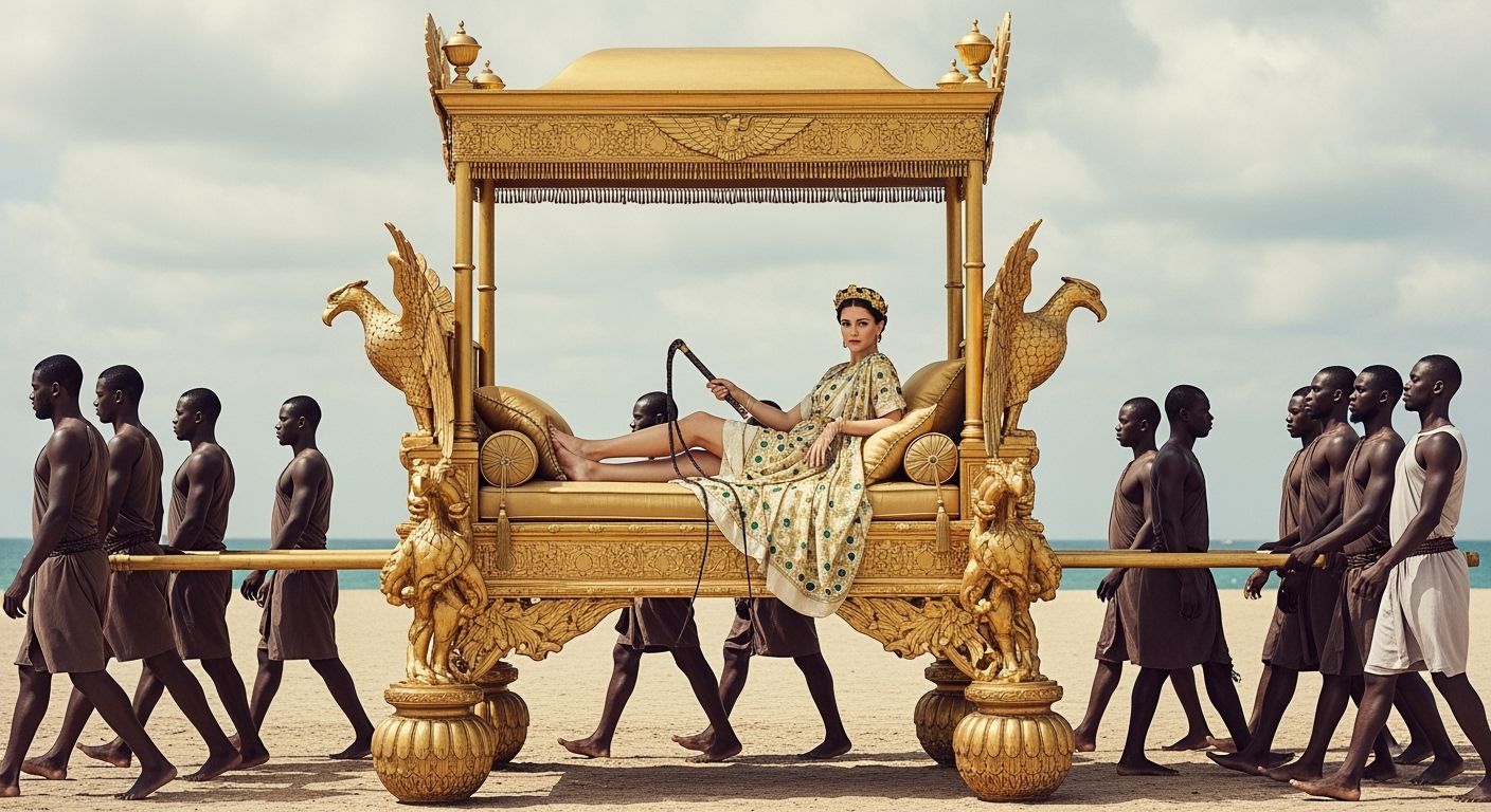 Roman Empress on Imperial Litter, Leibovitz Style