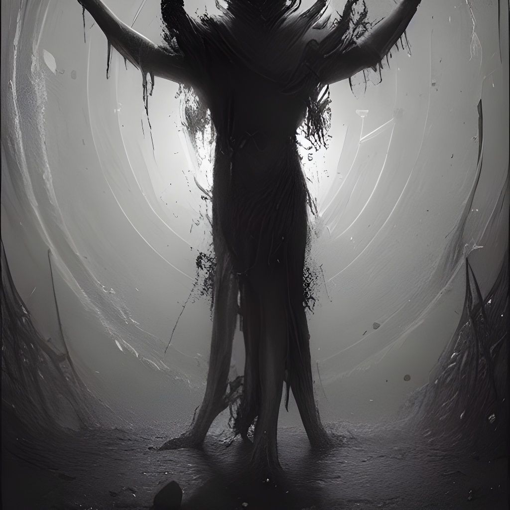 Nyarlathotep Horror Illustration in Doré Style