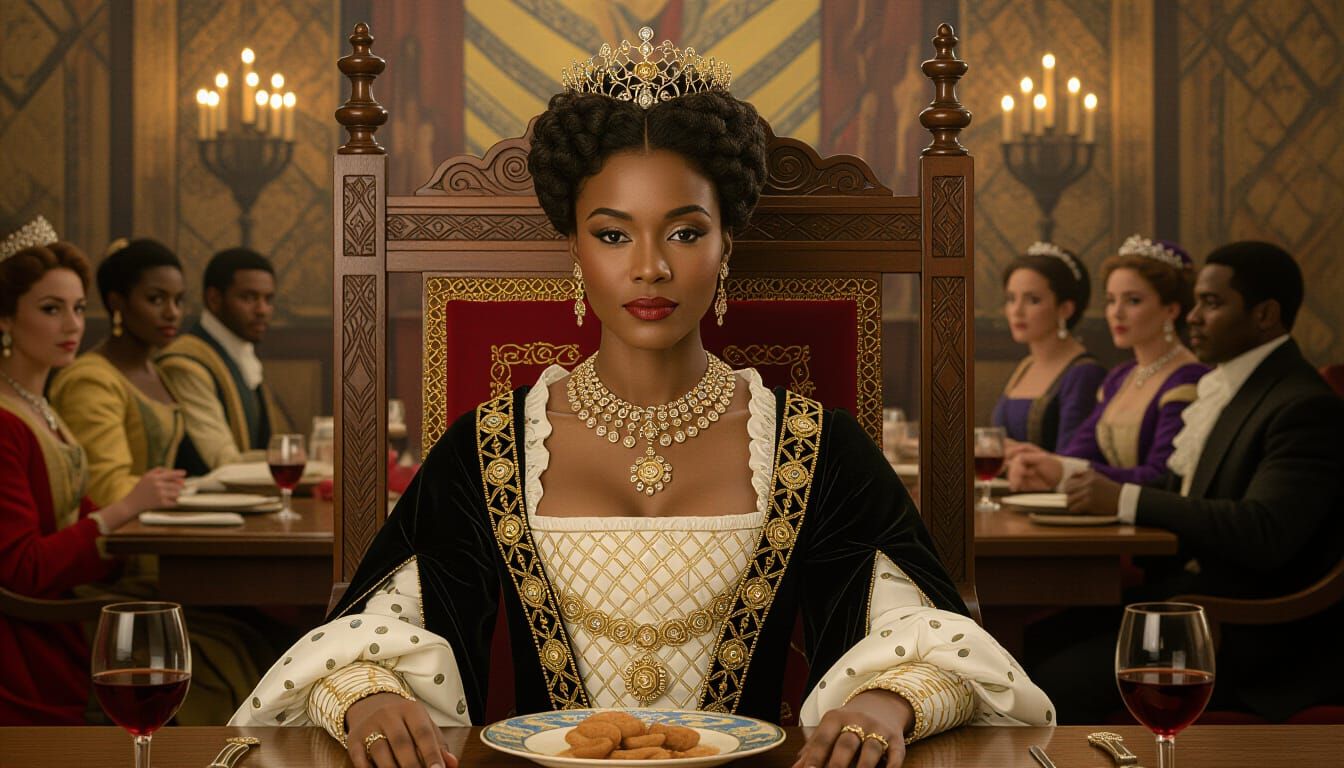 Noble Woman at Royal Feast