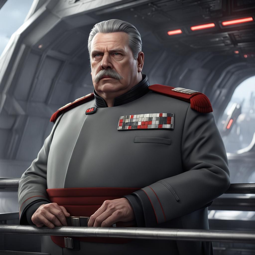 Star Wars Galactic Empire Admiral on Starship Bridge