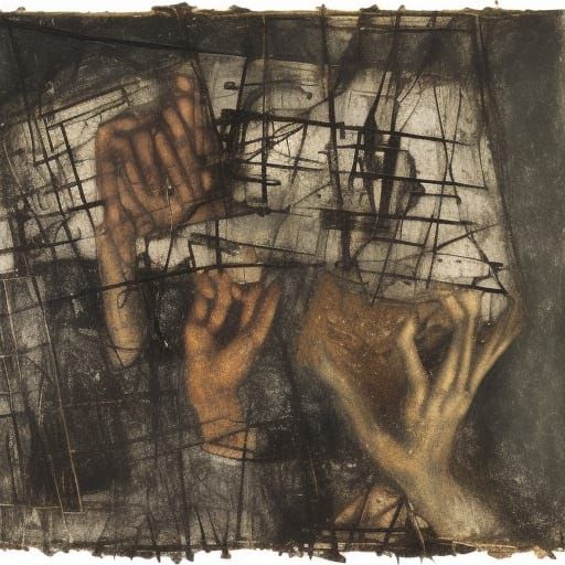 Chaotic Dadaist Image of Opposition and Emancipation