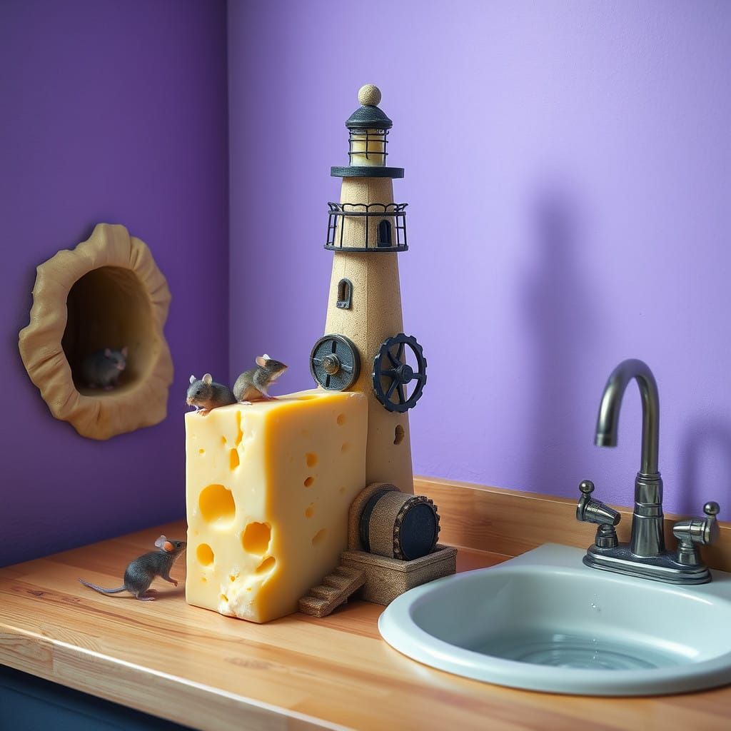 Steampunk Cheese Lighthouse