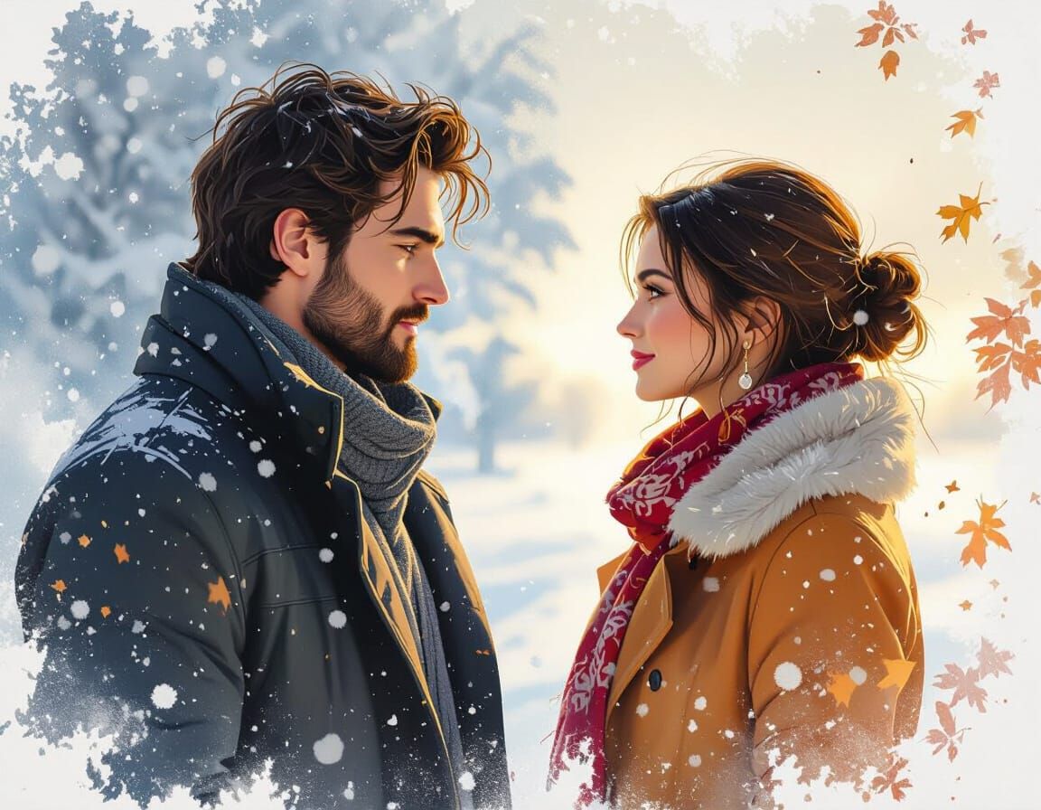 Poetic Woman Meets Frosty Man in Contrasting Worlds