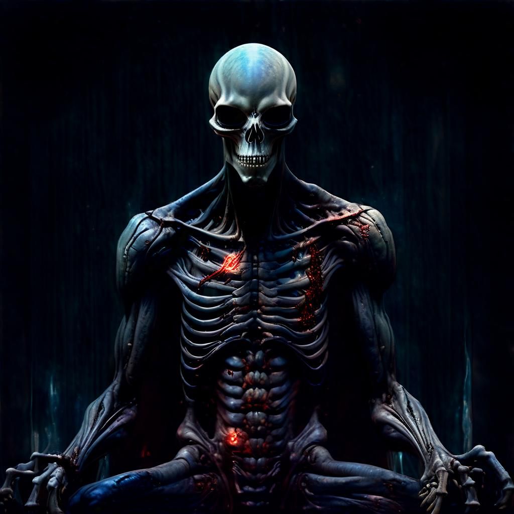 Biomechanical Horror: Alien Emergence in Giger Style