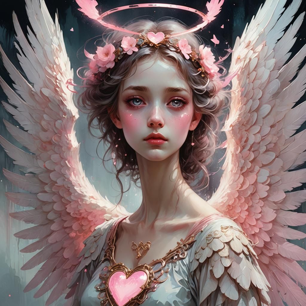 Beautiful angel of love