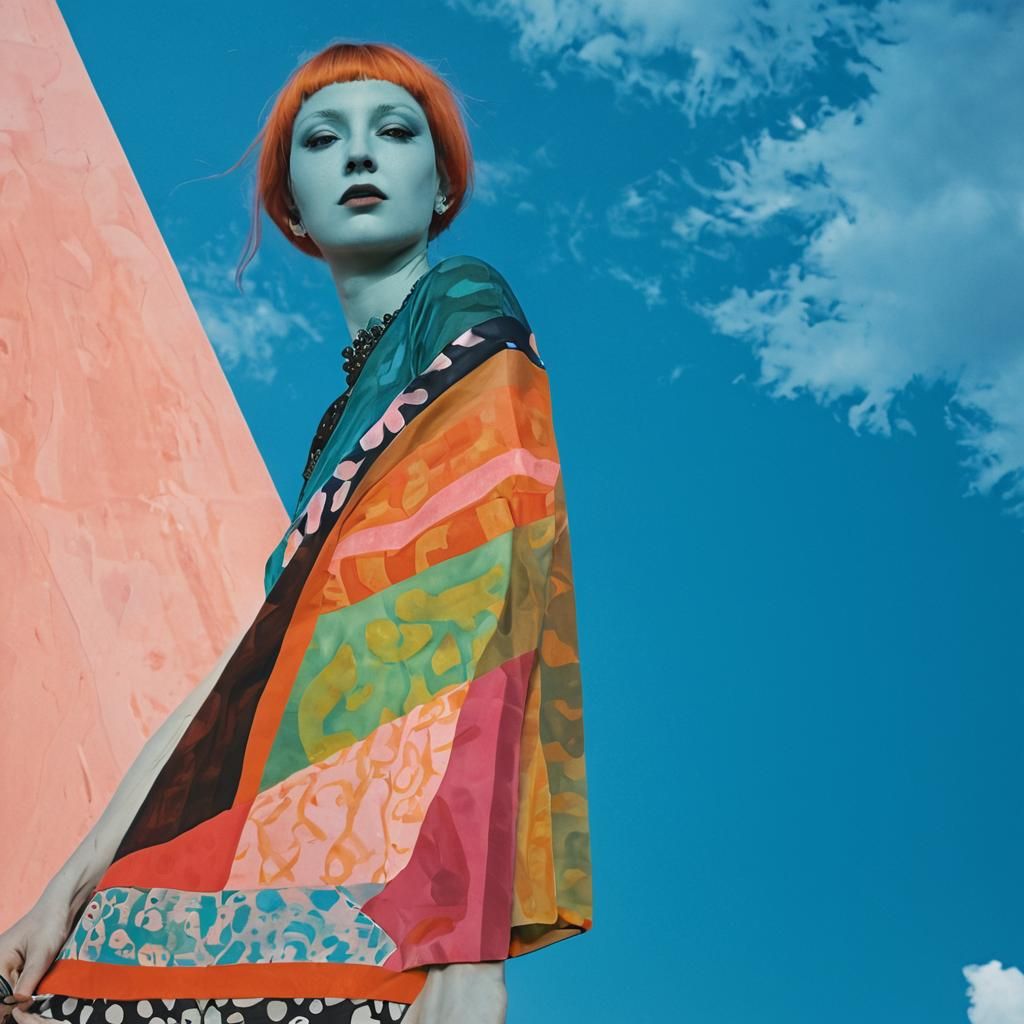 Street Art Mashup Landscape with Bohemian Patterns