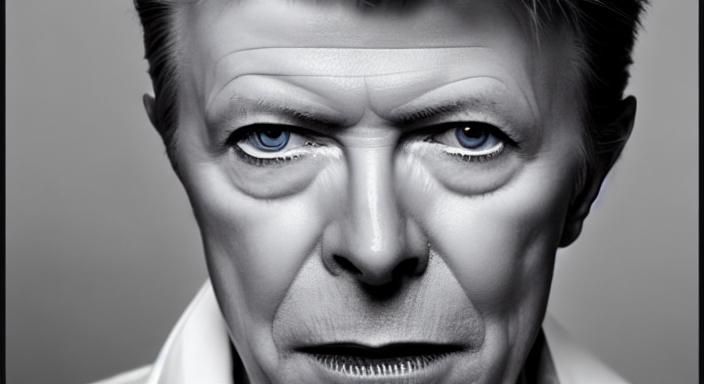 David Bowie Portrait with One Blue Eye
