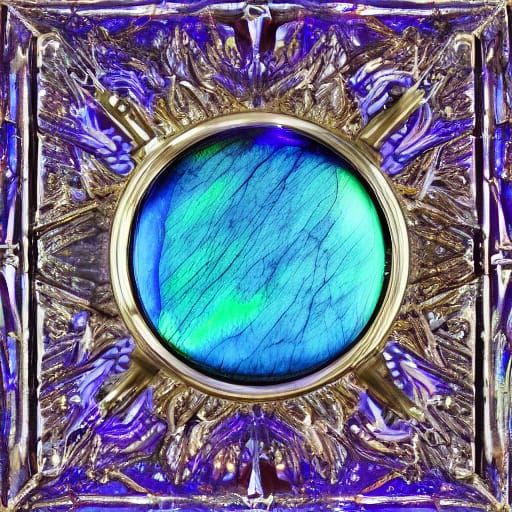 Surreal Jewelry on Marbled Glass in Abstract Style