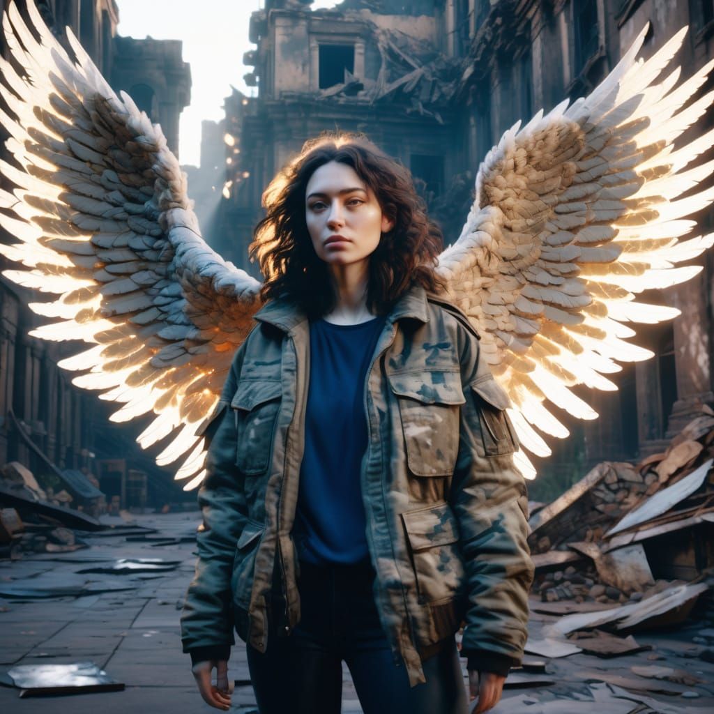 Ethereal Warrior in Ruins