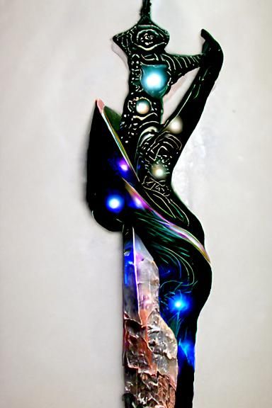 Warrior Goddess: Holographic Astral Illustration