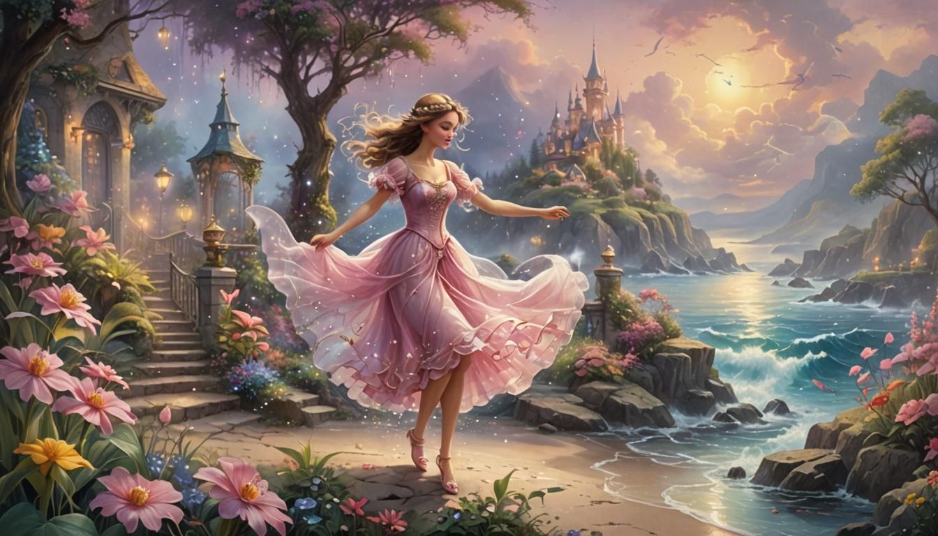 Fairy Dances in Enchanted Seaside Garden